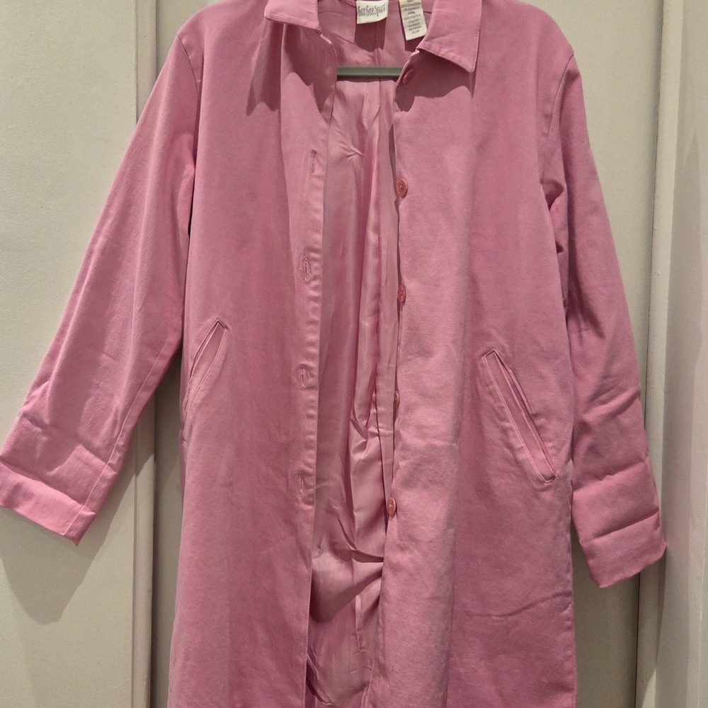 Pink Trench Style Coat